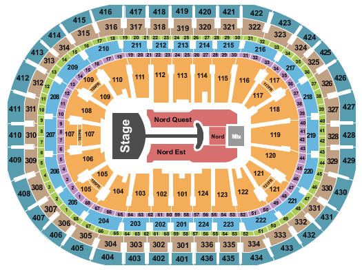 Bell Centre Lady Gaga Seating Chart